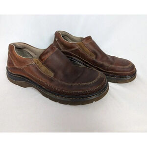 Dr Doc Martens Slip on Loafers Shoes Brown Mens Size 8 Ladies 9 Vintage 90s
